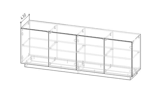 Тумба под ТВ Алиса 1 Черный