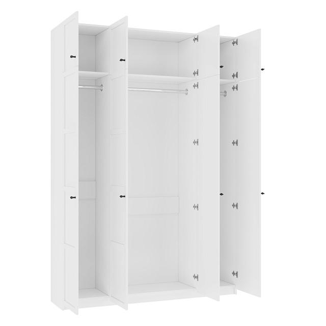 Шкаф распашной Скаген - 4 с антресолью Белый