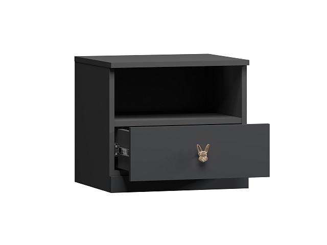 Тумба прикроватная Банни - 2 МДФ Черный Агат