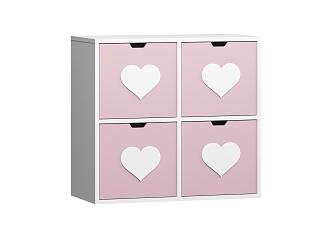 Стеллаж Kids - 1 Розовый Лайт