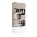 Стеллаж Скарлет - 8 Белый / Кашемир