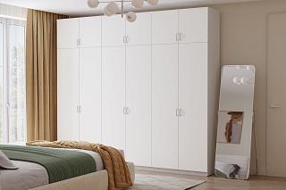 Шкаф распашной Лайт-6 с антресолью Белый