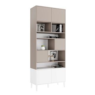 Стеллаж Скарлет - 8 Белый / Кашемир