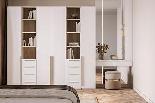 Шкаф распашной Хейсон - 16 Дуб Сонома / Белый