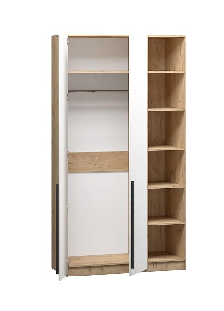 Шкаф распашной Хейсон - 23 Дуб Золотистый / Белый