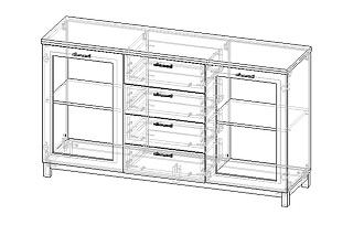 Комод Техас - 10 МДФ