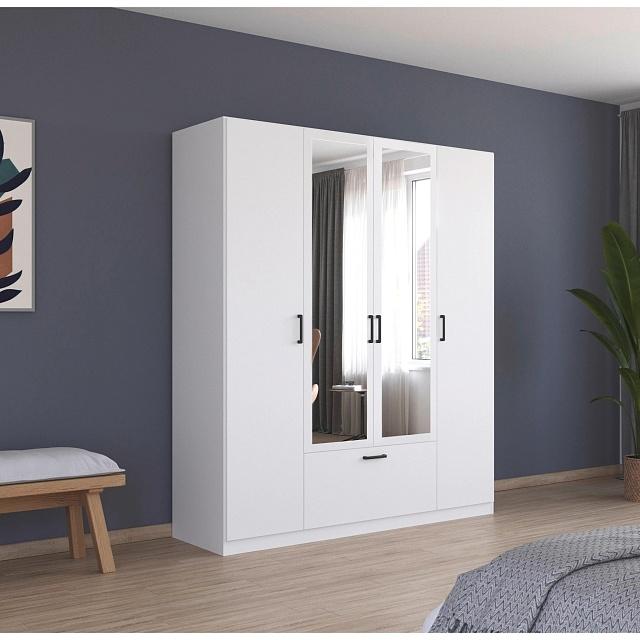 Шкаф распашной Бари - 2 Белый