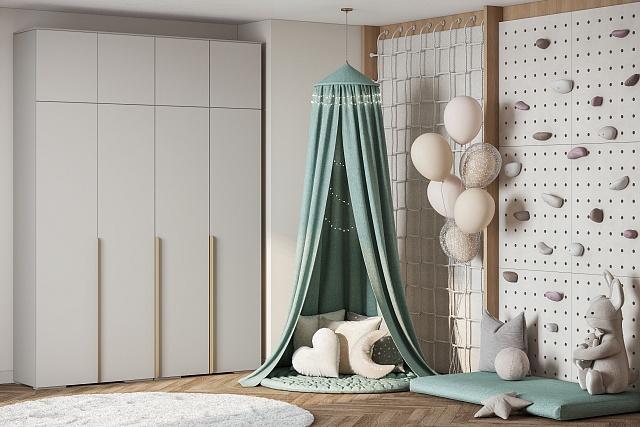 Шкаф распашной Солфорд - 6 с антресолью Кашемир