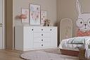 Комод Банни - 3 МДФ Белый