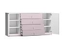Комод Банни - 3 МДФ Розовый Лайт