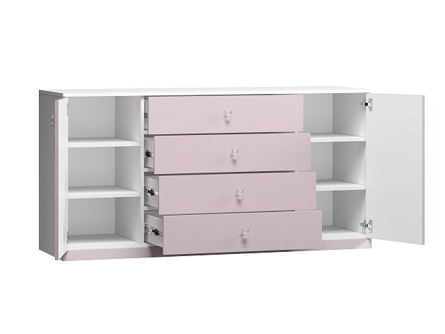 Комод Банни - 3 МДФ Розовый Лайт