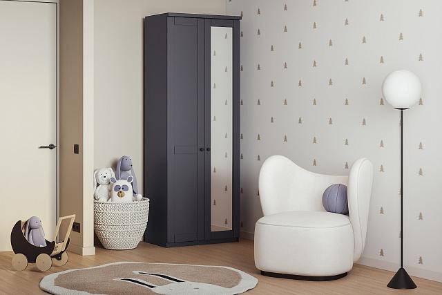 Шкаф распашной София РАХ - 8 МДФ Графит