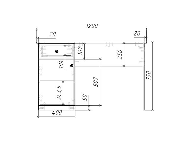 Письменный стол Скарабей - 5 МДФ Пантано