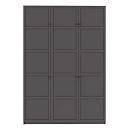 Шкаф распашной Скаген - 3 с антресолью Графит