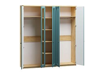 Шкаф распашной София РАХ - 9 МДФ Аквамарин