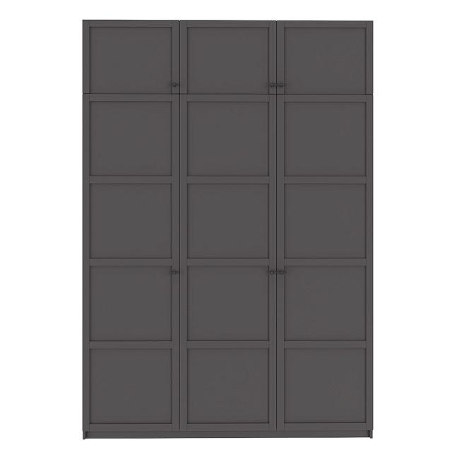 Шкаф распашной Скаген - 3 с антресолью Графит