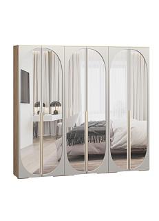 Шкаф распашной Брей - 3.2 Дуб Золотистый / Кашемир