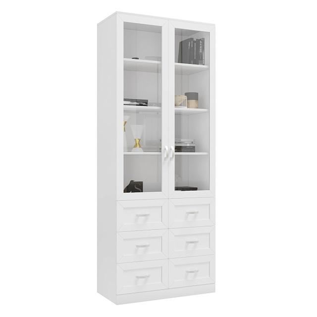 Книжный шкаф Библиограф - 2 №5 Белый