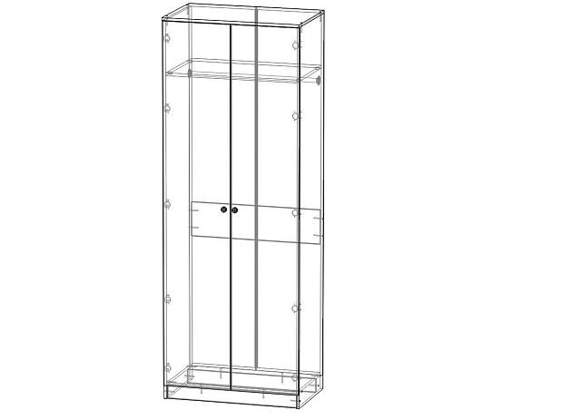 Шкаф распашной Леон - 2 МДФ