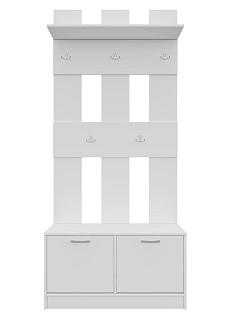 Прихожая Ольга - 1 перфорированная Белый