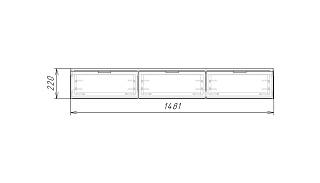 Тумба под ТВ подвесная Тоди - 3 Белый