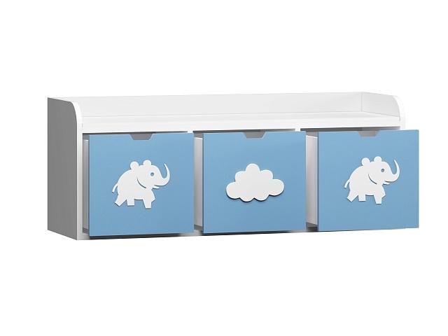 Стеллаж Kids - 8 Пастельно-Синий