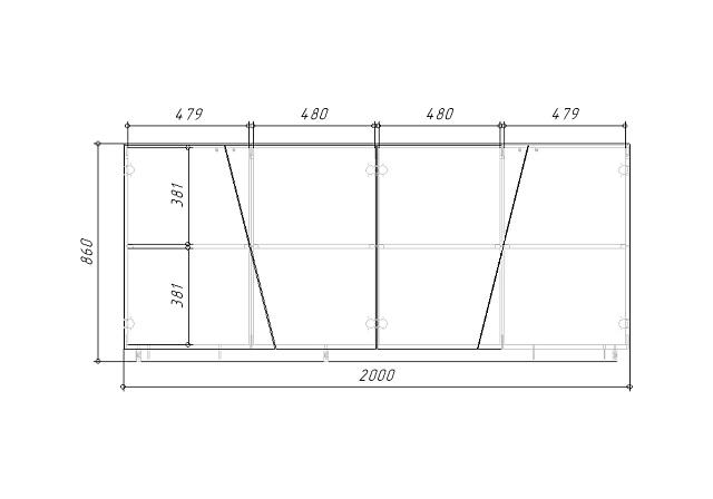 Комод Вега (Цесена) Белый - 200 МДФ