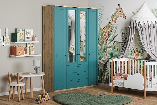 Шкаф распашной София РАХ - 20 МДФ Аквамарин