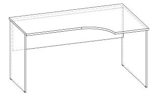 Письменный стол угловой Лидер 1400 СП.007.1400-00