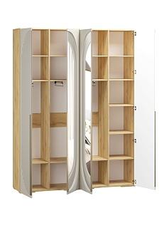 Шкаф распашной Брей - 2.1 Дуб Золотистый / Кашемир