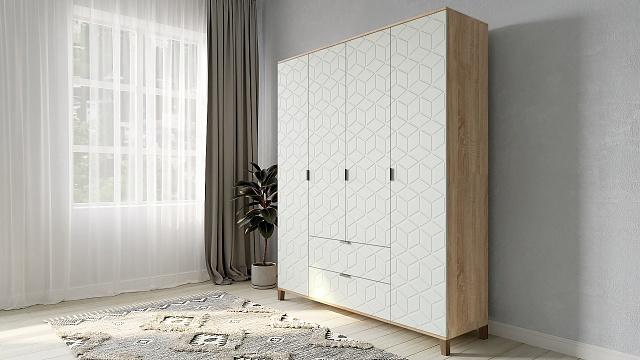 Шкаф распашной Марвин Йорк - 4 Милк