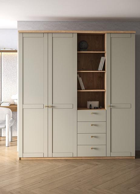 Шкаф распашной София РАХ - 30 МДФ Кастелло Медовый / Кашемир