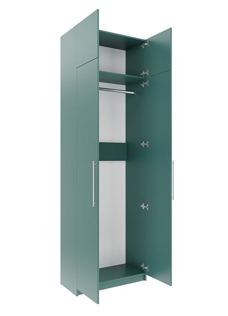 Шкаф распашной Калифорния - 2 с антресолью Сумеречный Голубой