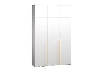 Шкаф распашной Эдинбург - 3 с антресолью Белый