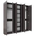 Шкаф распашной Калифорния - 6 с антресолью Графит