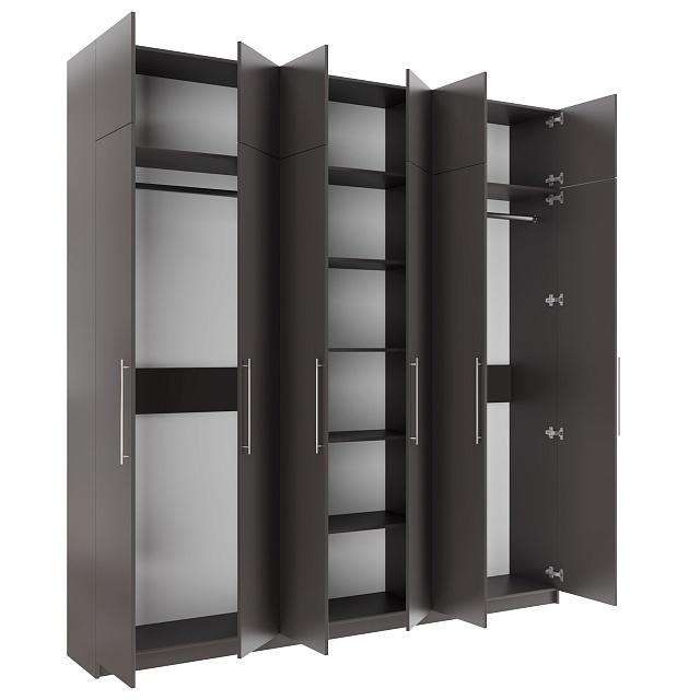 Шкаф распашной Калифорния - 6 с антресолью Графит