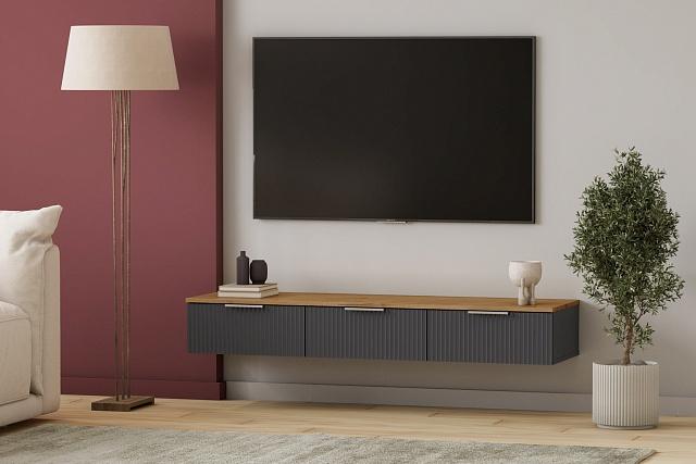 Тумба под ТВ Салерно 3 Графит