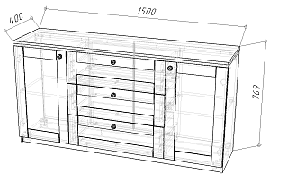 Комод София РАХ - 7 МДФ