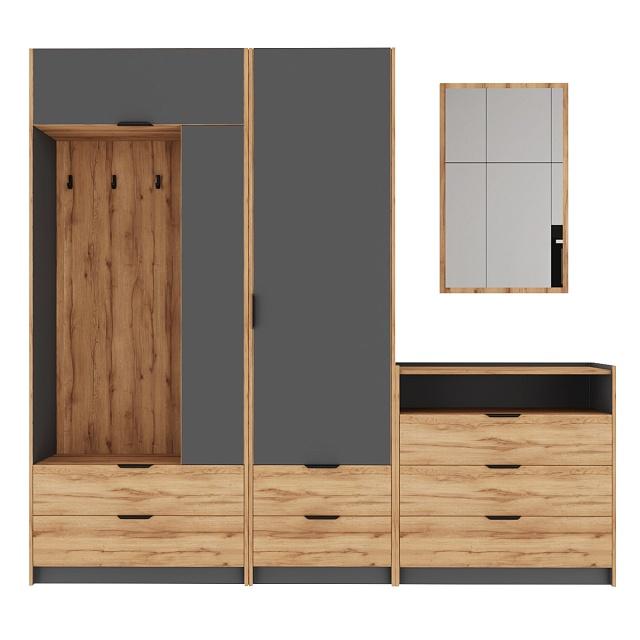 Прихожая Санти - 4 Графит