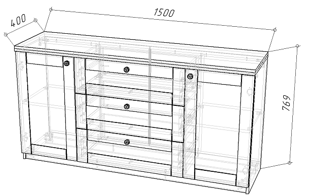 Комод София РАХ - 7 МДФ