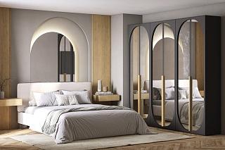 Шкаф распашной Брей - 3.2 Черный