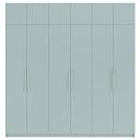 Шкаф распашной Калифорния - 6 с антресолью Сумеречный Голубой