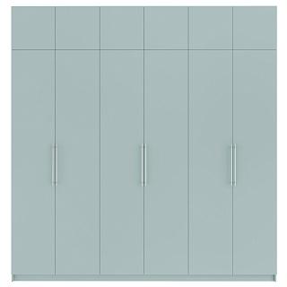 Шкаф распашной Калифорния - 6 с антресолью Сумеречный Голубой