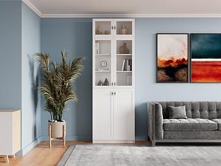 Библиотека Билли Хелена с антресолью - 21 Белый / Черный