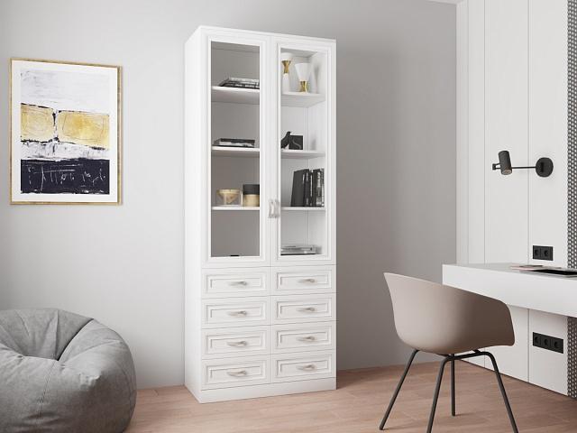 Книжный шкаф Библиограф - 2 №6 Белый