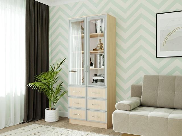 Книжный шкаф Альма - 11 Дуб Молочный