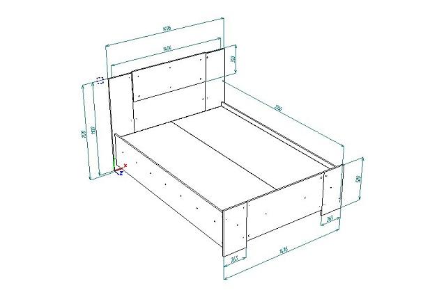 Кровать Муна 1400