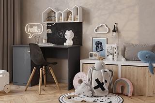 Письменный стол Стрекоза - 3 МДФ Графит