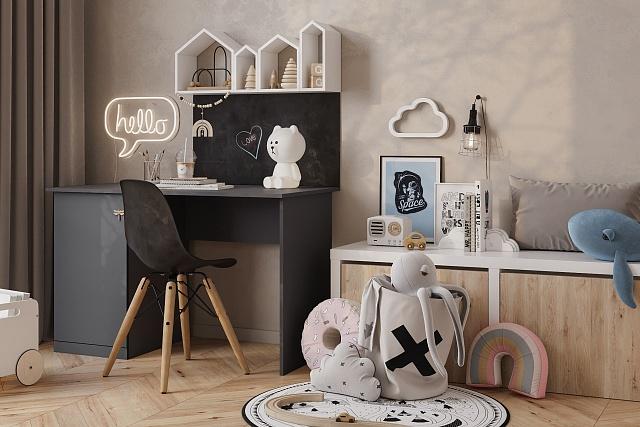 Письменный стол Стрекоза - 3 МДФ Графит