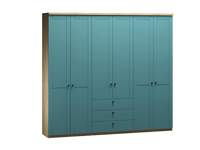 Шкаф распашной София РАХ - 12 МДФ Аквамарин